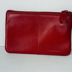 ROLFS Red Burgundy Genuine Leather Key & Card Holder